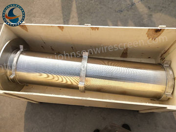 SS 304 Slotted Flange Wire Mesh Tube Full Welding Johnson Vee Wire Screen