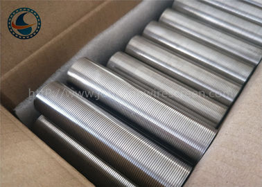 Anti Corrosion Wedge Wire Screen Pipe , Stainless Steel Wedge Wire Mesh Tube