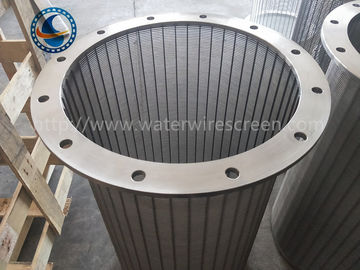 Wedge Wire 650mm Dia Rotary Drum Screen With Flange