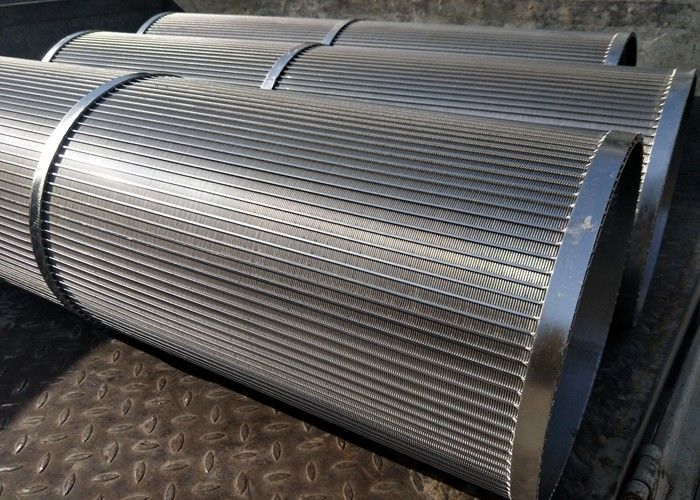 304 Stainless Steel Johnson Screen Filter , Water Treatment Wire Mesh Drum