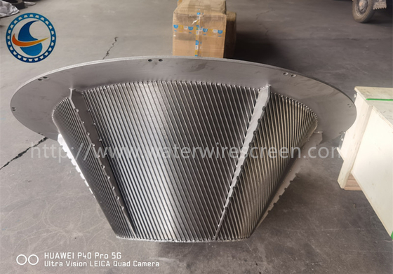 Ss304 0.25mm Slot Wedge Wire Screen Filter With Flange