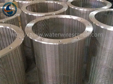 Wedge Wire 650mm Dia Rotary Drum Screen With Flange