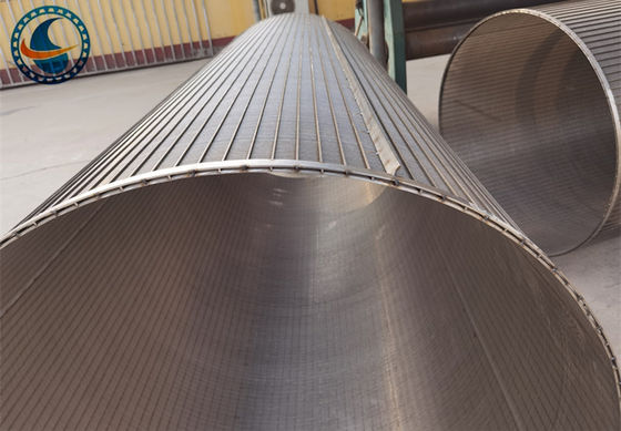 304 Ss Slotted Wedge Wire Screen Pipe For Mineral Aggregate Processing