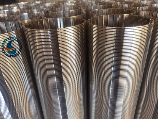 2507 Duplex Steel V Wire Screen Filter Cylinder With 0.13±0.02mm Slot
