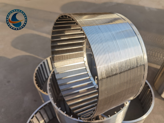 300um Slot Wedge Wire Screen Pipe Stainless Steel 304 Drum Shaped
