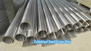 SS304 Slot 1.0mm Cylindrical Wedge Wire Screen Pipe