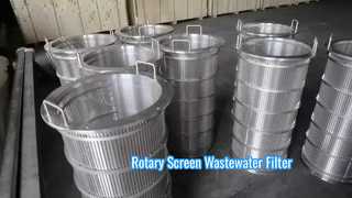 Stainless Steel 316L Rotary Screen Wastewater Filter