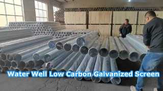 50 bar Water Well Low Carbon Galvanized Screen With Weld Rings