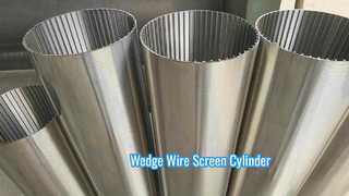 SS 316L Slot 25μm Wedge Wire Screen Cylinder